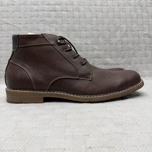 Hawker Rye Chukka Boots Mens Size 12 Brown Faux Leather Lace Up Casual